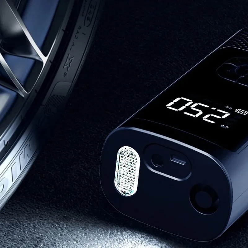 COMPRESOR AIRE 150PSI AUTO MOTO BICICLETA POWER BANK 6000MAH COLOR NEGRO - 271053 - 6