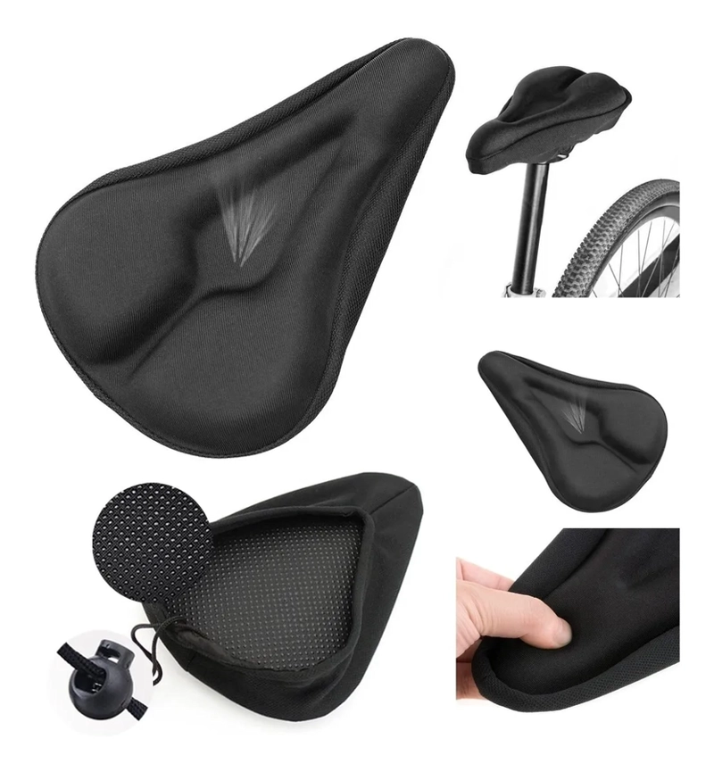 4 CUBRE SILLIN GEL DOBLE ASIENTO BICICLETA/FORCECL - 2