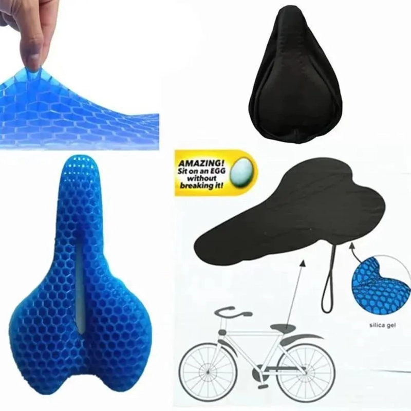 FUNDA SILLIN ACCESORIO BICICLETA ANTIPROSTATICO NUEVO MODELO NEGRO 27 CM 17 CM - 2