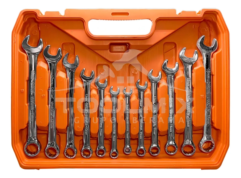 JUEGO DADOS CON LLAVES Y CHICHARRA 1/2'' Y 1/4'' 61PC MALETA COLOR NARANJA NEGRO PLATEADO - 1