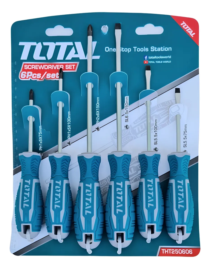 DESTORNILLADOR SET 6 PIEZAS TOTAL LINEA PROFESIONAL - 2