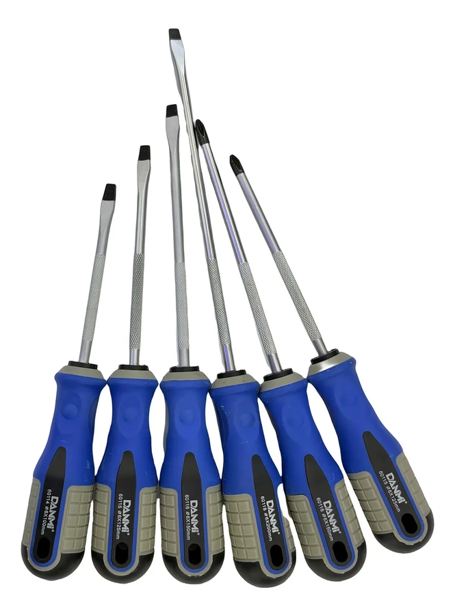 KIT SET JUEGO DESTORNILLADORES 7 PIEZAS DANMI - 2