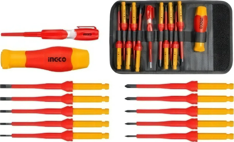 SET AISLADO 12 DESTORNILLADORES INGCO HKISD1201 - SMF - 2