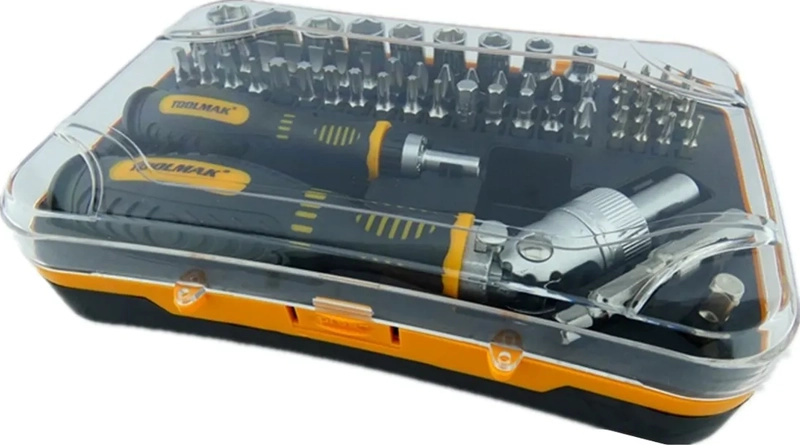 JUEGO PUNTAS DESTORNILLADOR CON RATCHET 1/4 61 PIEZAS TMK - 2