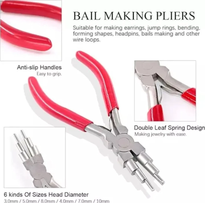 JUEGO DE PINZAS PARA MANUALIDADES DE JOYERIA DE 3 PIEZAS - 5