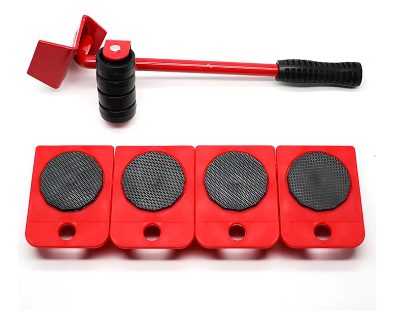 DISPOSITIVO MOVIL DE ELEVACION FACIL DE MATERIALES PESADOS, COLOR ROJO - 1