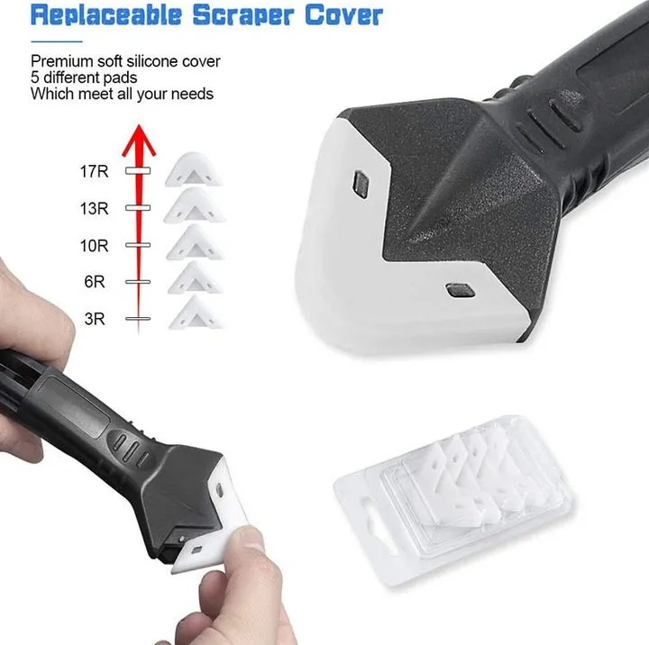 RASPADOR SELLADOR SILICONA CALAFATEO REMOVEDOR SILICONA27PCS - 3