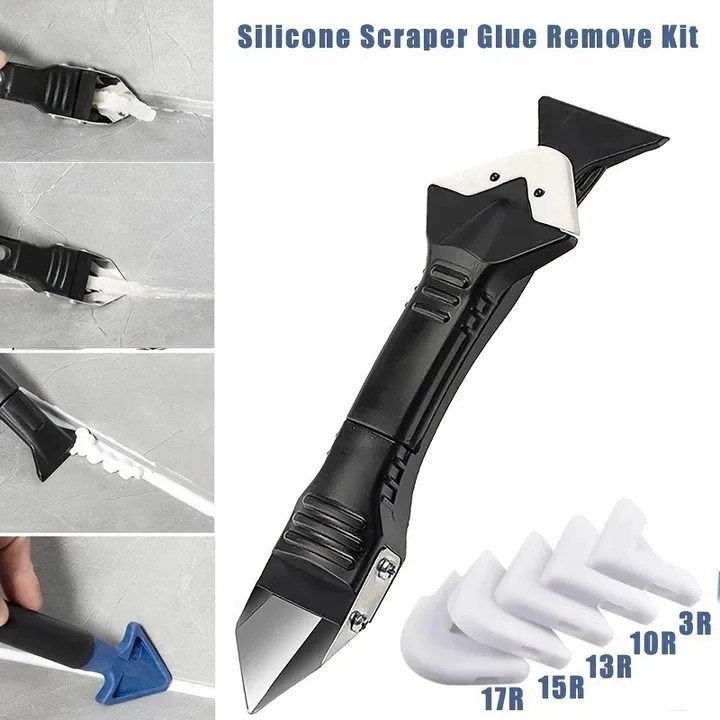 RASPADOR SELLADOR SILICONA CALAFATEO REMOVEDOR SILICONA27PCS - 7