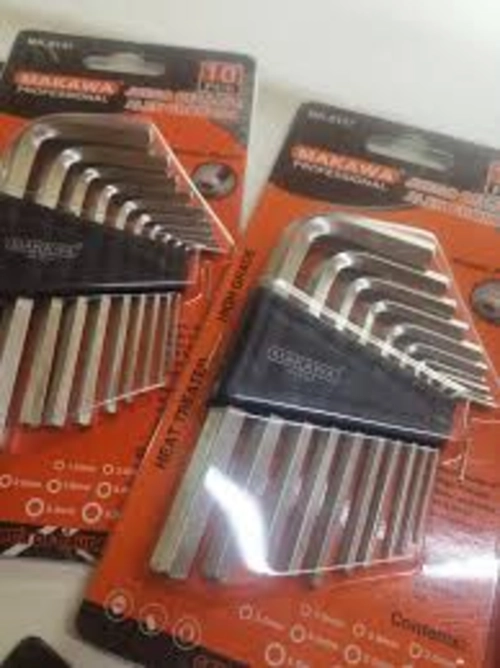 SET JUEGO LLAVE ALLEN CROMADO 10 PIEZAS MAKAWA MK-0147 - 1
