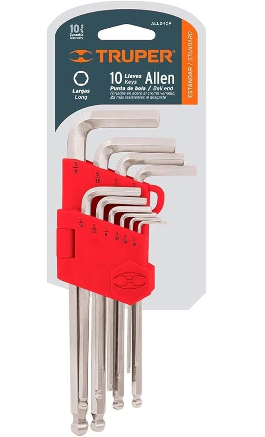 JUEGO DE LLAVES ALLEN 1.5 - 10 MM. 9 PZAS. FORCE 5093 - 2