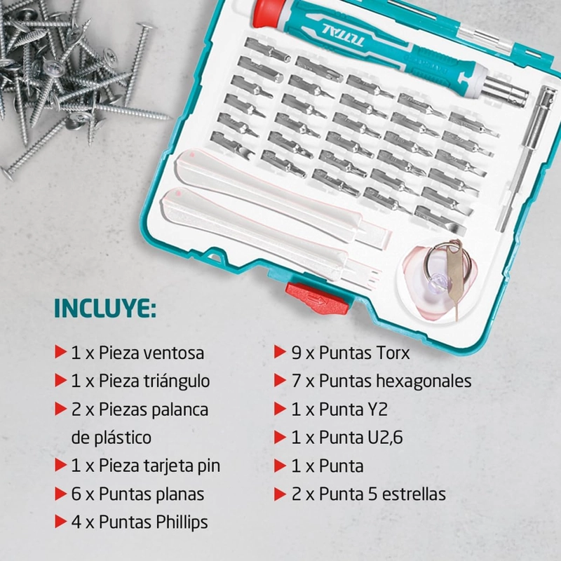 SET DESTORNILLADORES A PRECISION 37 PIEZAS TOTAL - 5