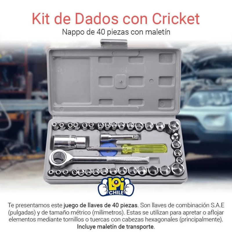KIT DE DADOS CON CRICKET NAPPO 40 PIEZAS - 1