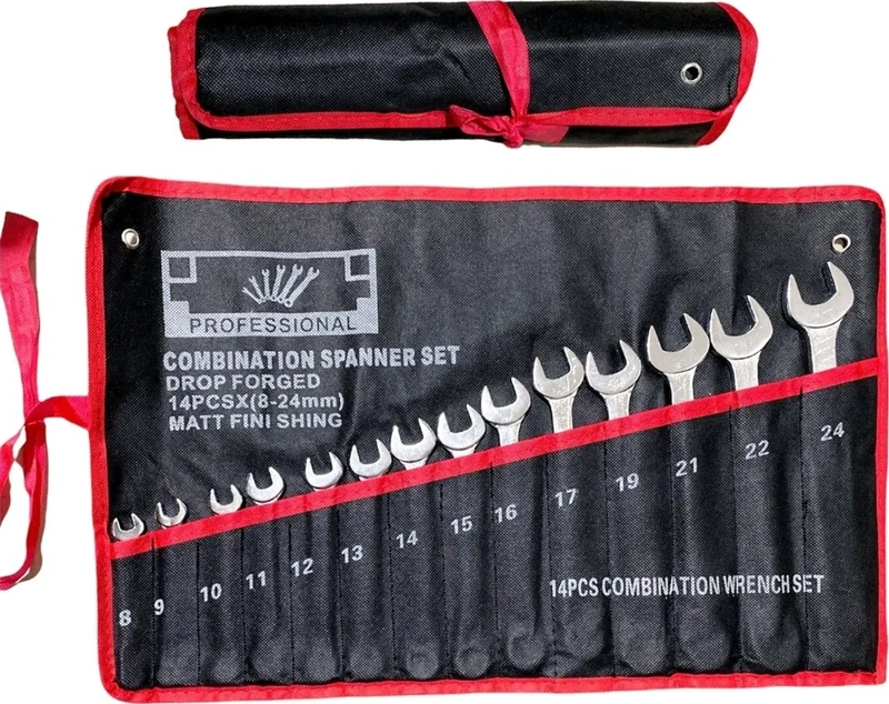JUEGO DE LLAVE COMBINADA PUNTA CORONA 14 PCS - 3