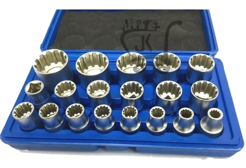 JUEGO DADOS POLIGONALES 1/2 19PCS 8MM HASTA 32MM CM-DA2019 - 1