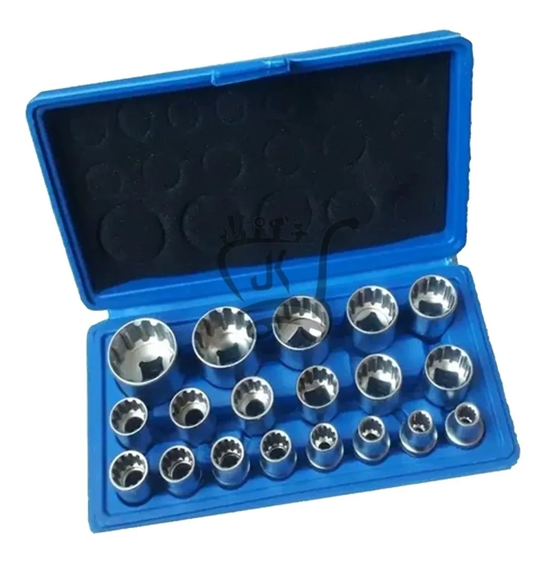 JUEGO DADOS POLIGONALES 1/2 19PCS 8MM HASTA 32MM CM-DA2019 - 2