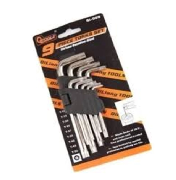 KIT SET JUEGO DE LLAVES ALLEN PUNTA ESTRELLA 9 PIEZAS MAKAWA - 1