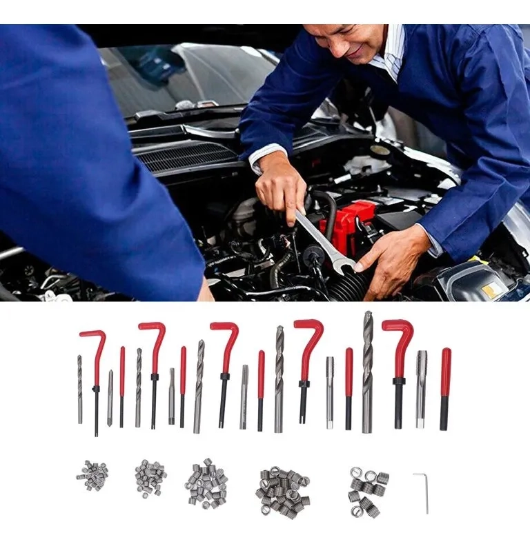 KIT DE REPARACION ROSCAS DAÑADAS INSERTOS HELICOIL NEGRO - 3