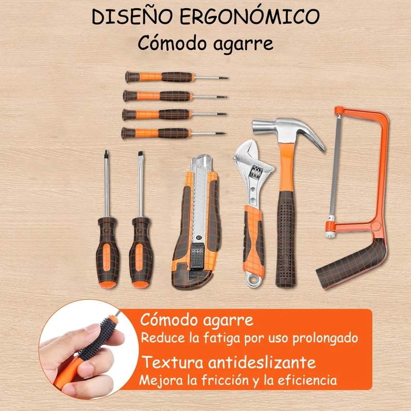 SET 82 PIEZAS HERRAMIENTAS MANUALES EN MALETIN PORTATIL - 2