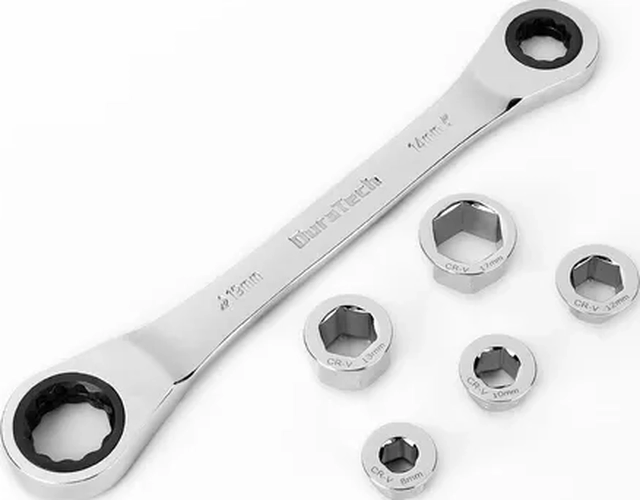 JUEGO / SET LLAVE DOBLE CHICHARRA CON ANILLOS 6 PCS KAMASA - 1