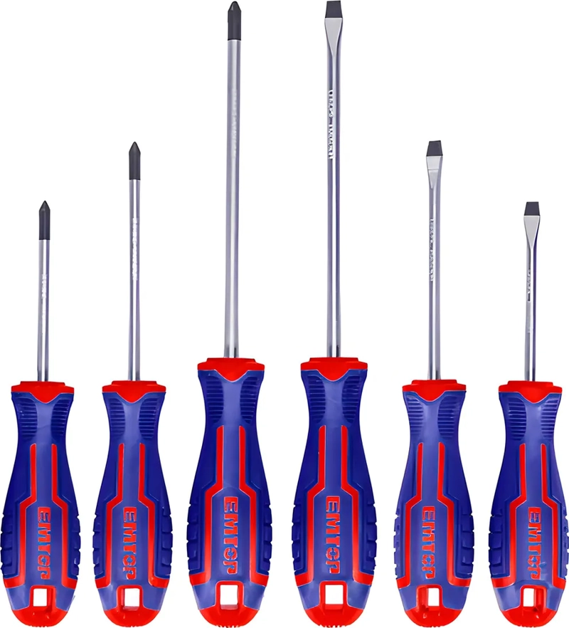 KIT SET JUEGO DESTORNILLADORES 6 PIEZAS EMTOP ESST0602 - 2