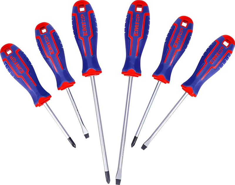 KIT SET JUEGO DESTORNILLADORES 6 PIEZAS EMTOP ESST0602 - 3
