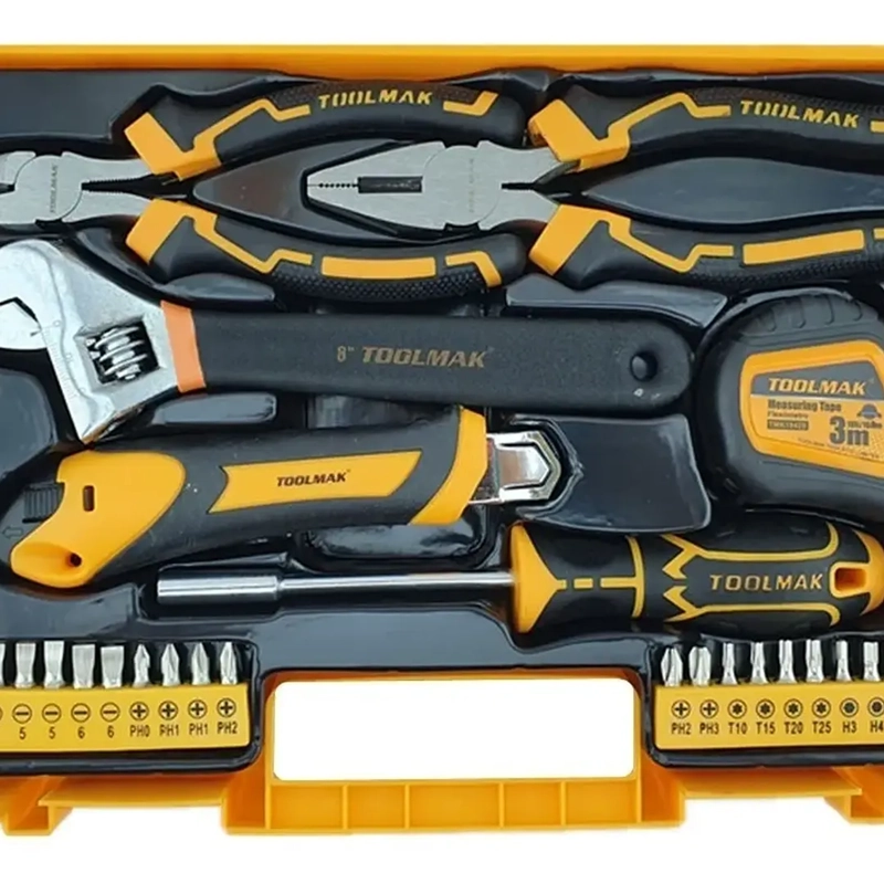 SET KIT JUEGO DE HERRAMIENTAS MANUALES 26 PIEZAS TOOLMAK COLOR UNICO COLOR - 2