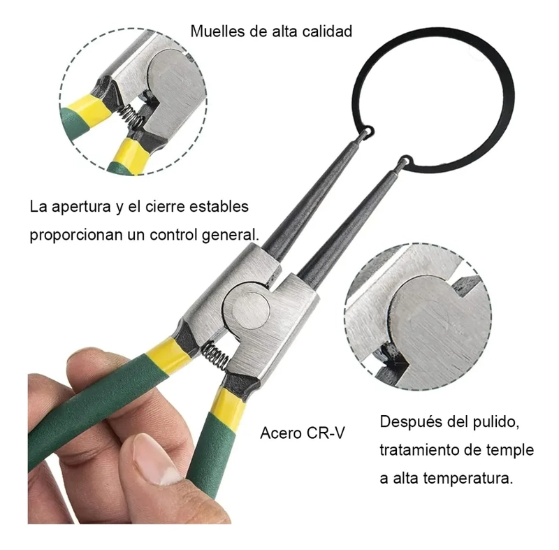 SET JUEGO 3 ALICATES 160MM UNIVERSAL LARGA DIAGONAL JADEVER - 3