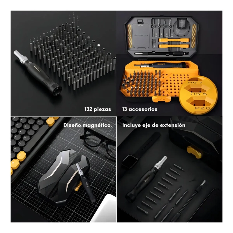JUEGO KIT DE DESTORNILLADORES PRECISION 145 EN1 DESARMADORES - 3