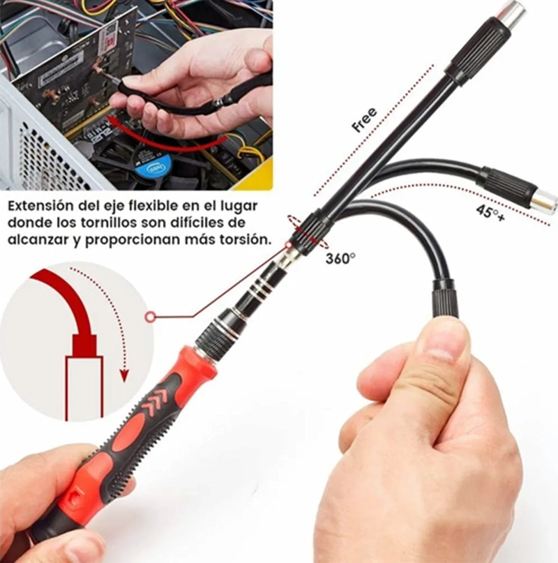 KIT DE DESARMADOR HERRAMIENTAS REPARO PRECISION PC 115 EN 1 - 1