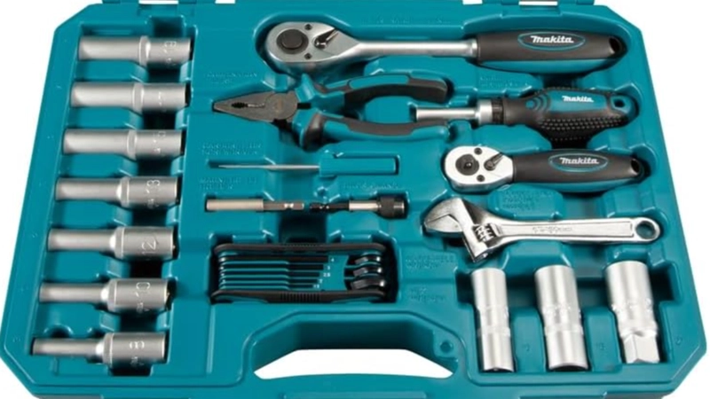JUEGO DE DADOS 1/4 + PUNTAS MAKITA 21 PIEZAS B-54081 PLATEADO - 2