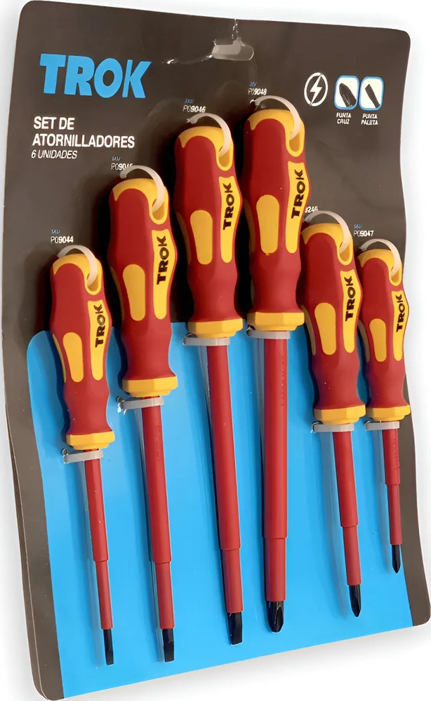 SET 6 PCS DESTORNILLADORES AISLADOS 1000V TROK VARIANTE - 2