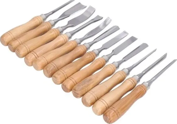 GUBIAS PARA TALLADO DE MADERA - PACK DE 12 HERRAMIENTAS - 2