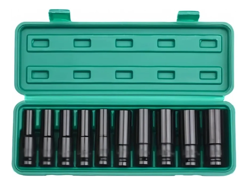 PACK2 JUEGO SET DADOS DE IMPACTO 1/2, 10 PIEZAS DE 8 A 24 MM - 1