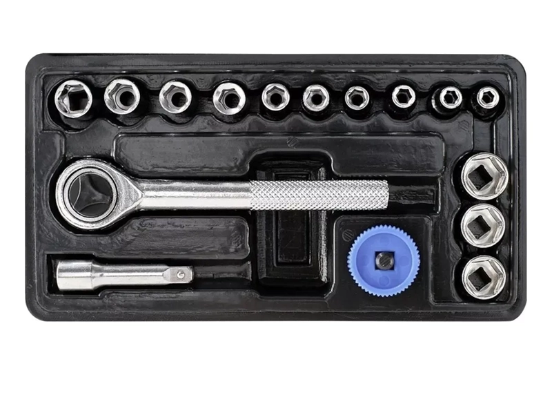 SET KIT JUEGO DE DADOS CUADRANTE 1/4 16 PIEZAS KWB 371990 COLOR UNICO COLOR - 1