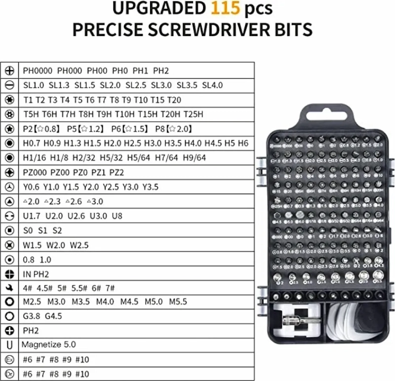 JUEGO DE DESTORNILLADORES DE PRECISION PROFESIONAL 135 EN 1 - 5