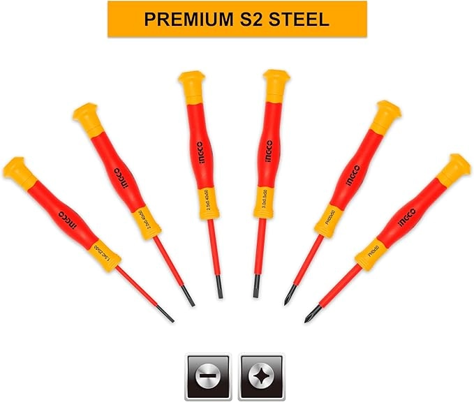 SET DESATORNILLADOR DE PRECISION AISLADO INGCO VDE 6 PIEZAS - 1