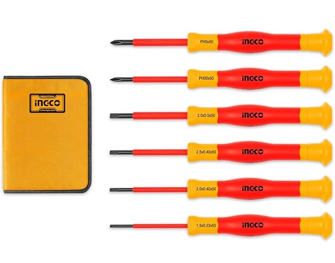 SET DESATORNILLADOR DE PRECISION AISLADO INGCO VDE 6 PIEZAS - 2