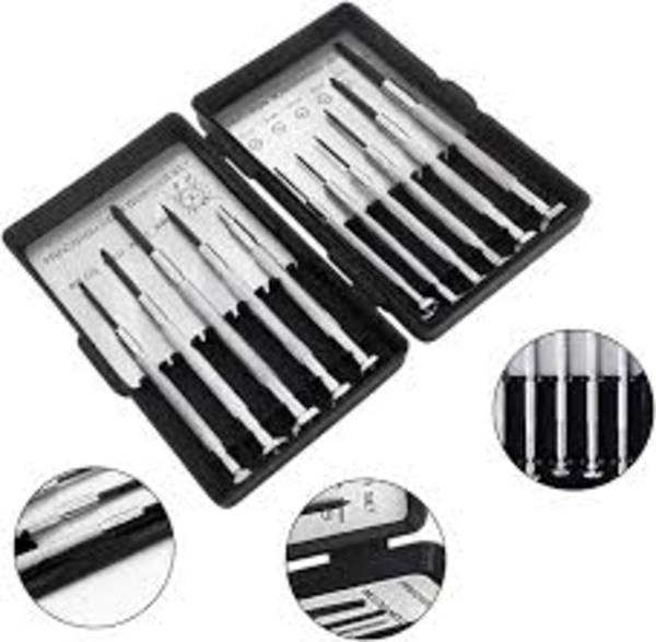 SET DESTORNILLADORES DE PRECISION 11 PIEZAS CON SU CAJA - 1