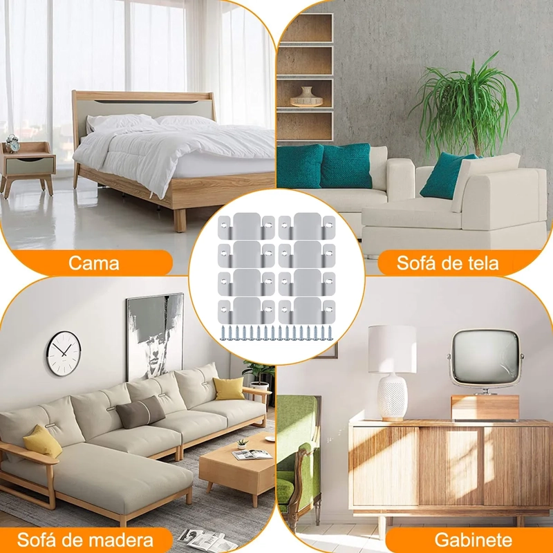 HERRAJE PARA UNION DE SOFAS SECCIONALES, PACK 8 UNIDADES - 2
