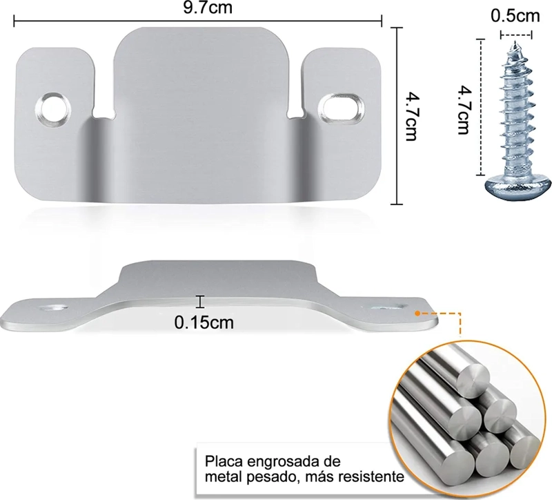 HERRAJE PARA UNION DE SOFAS SECCIONALES, PACK 8 UNIDADES - 5