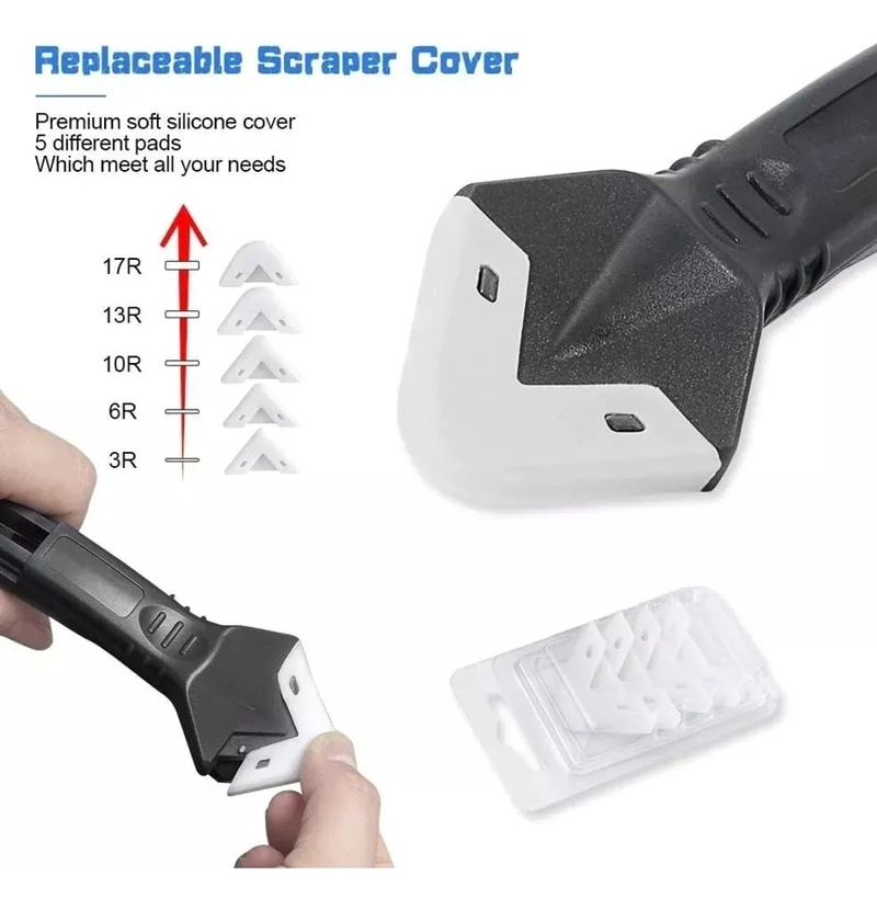 SELLADOR CALAFATEO SILICONA ESPATULA RASPADOR REMOVEDOR 5EN1 - 2