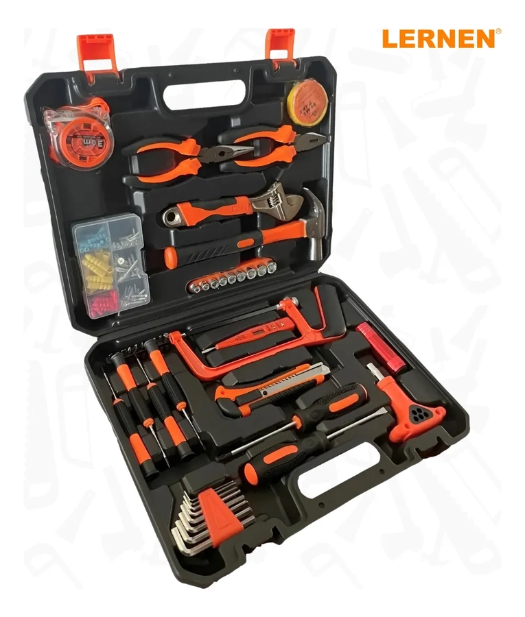 SET 150 PIEZAS HERRAMIENTAS MANUALES MALETIN PORTATIL LERNEN - 2