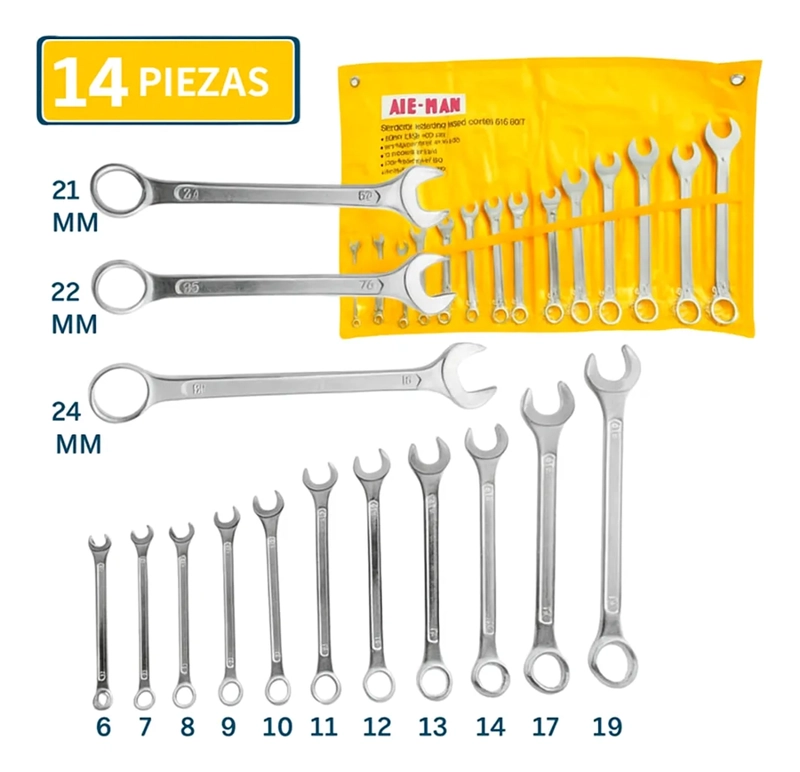 LLAVES PUNTA CORONA 14 PIEZAS + JUEGO DADOS 40 PIEZAS SET DESTORNILLADOR DIELE CTRICO - 2