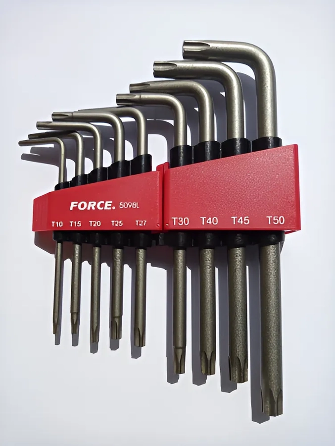 JUEGO LLAVES TORX LARGAS DE T10 A T50 9PZ 5098L FORCE - 2