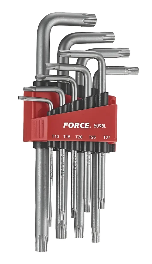 JUEGO LLAVES TORX LARGAS DE T10 A T50 9PZ 5098L FORCE - 3