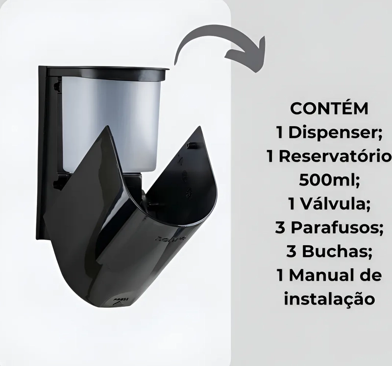 MINI DISPENSADOR DE JABON NOBLE, DISPENSADOR DE JABON EN GEL CON ALCOHOL C RESEV, COLOR NEGRO - 2