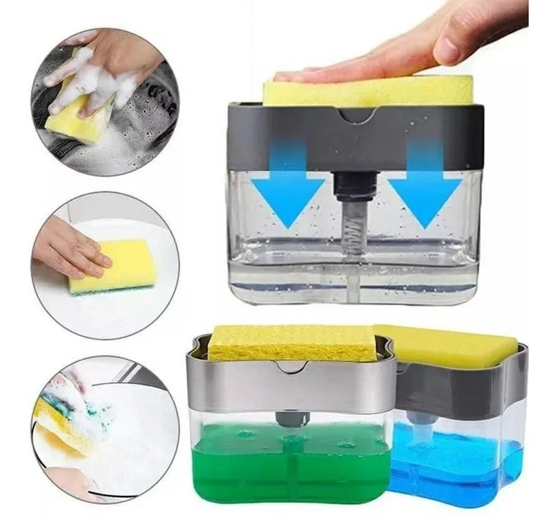 DISPENSADOR DE JABON MANUAL / LAVALOZA /JABON LIQUIDO MANUAL GRIS - 3