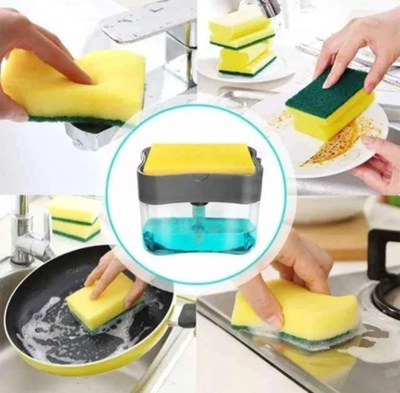 DISPENSADOR LIQUIDO JABON, COCINA PARA PLATOS .... TRANSPARENTE - 2
