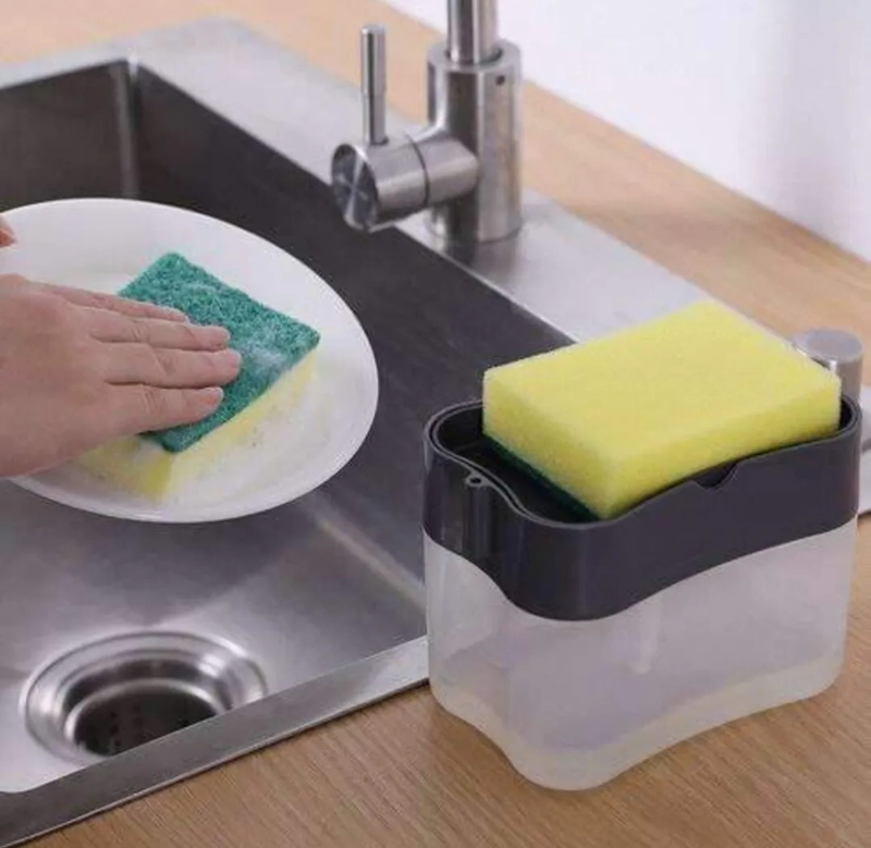 DISPENSADOR LIQUIDO JABON, COCINA PARA PLATOS .... TRANSPARENTE - 3