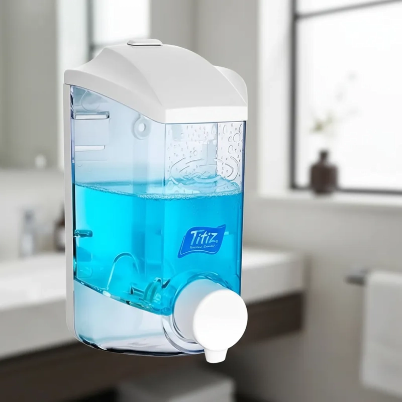 DISPENSADOR ALCOHOL GEL - JABON LIQUIDO 1000ML(1LITRO) TITIZ - 4
